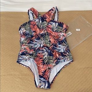 One piece multi color floral swimsuit
